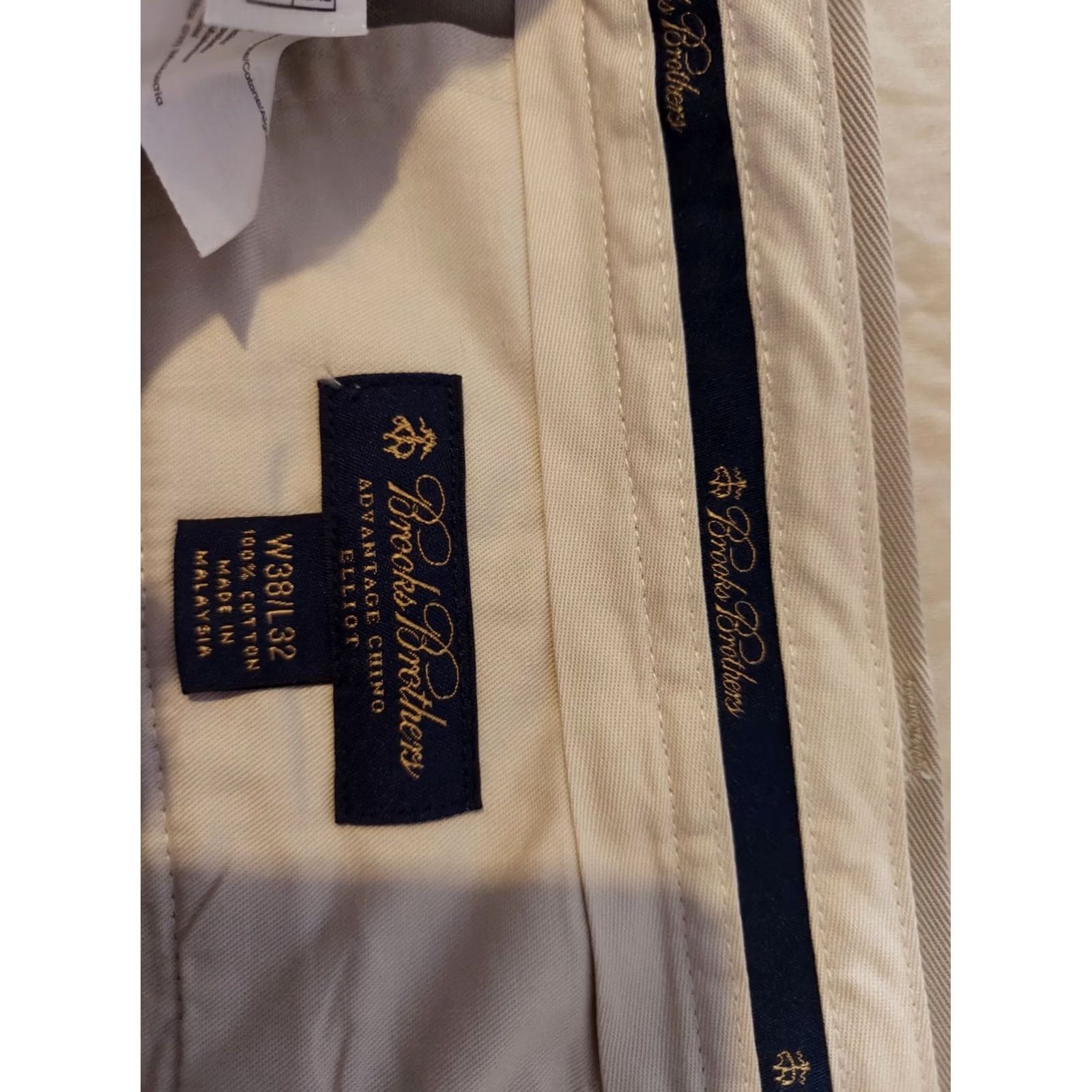 Brooks Brothers Mens Brooks Brothers Khaki Pants Cotton Slack Chino Trouser 38x32 Beige Size US 38 / EU 54 - 4 Thumbnail