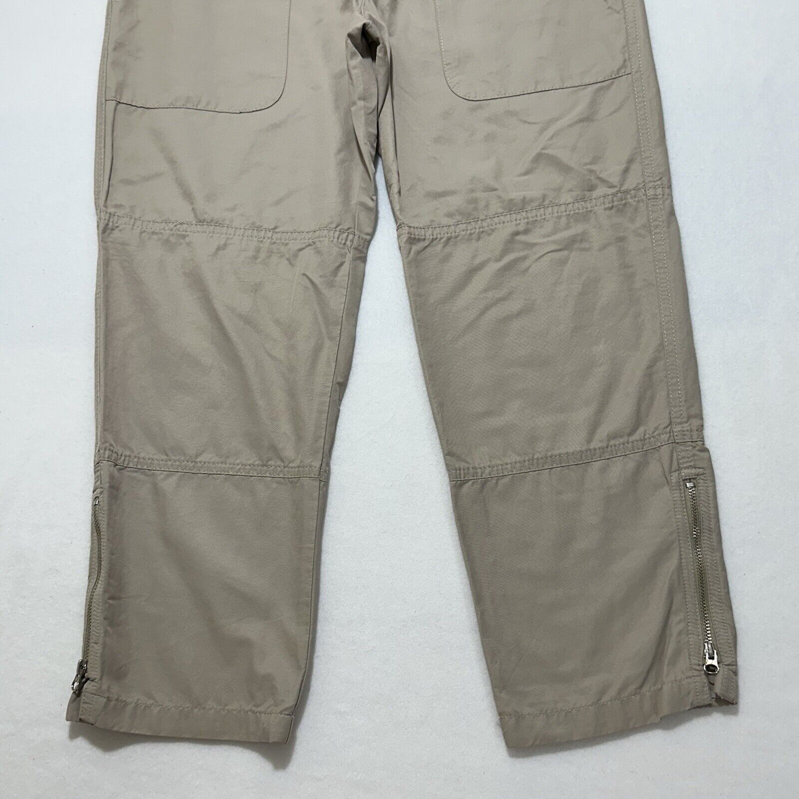 Vince Vince 2 Capri Chino Beige Pants Flat Front Zip Ankles Size 26" / US 2 / IT 38 - 3 Thumbnail