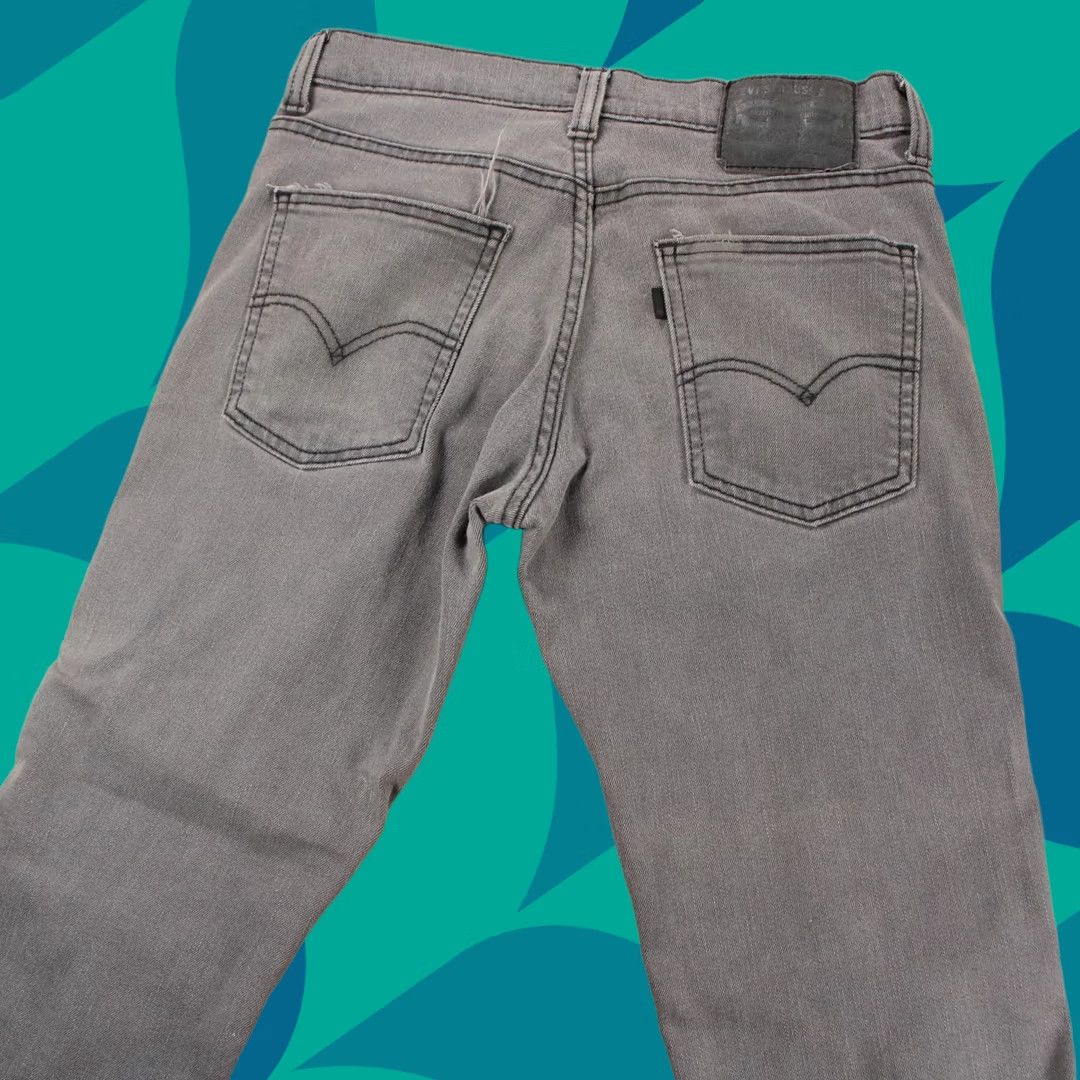 Levi's LEVI'S 511 Slim Fit Jeans 29x30 Gray Stretch Denim Paint Spots Tag Indie Sleaze Size US 29 - 1 Thumbnail
