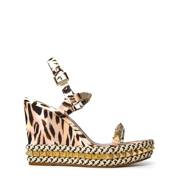 Christian Louboutin Pyraclou 110mm Espadrilles Size US 7 / IT 37 - 1 Thumbnail