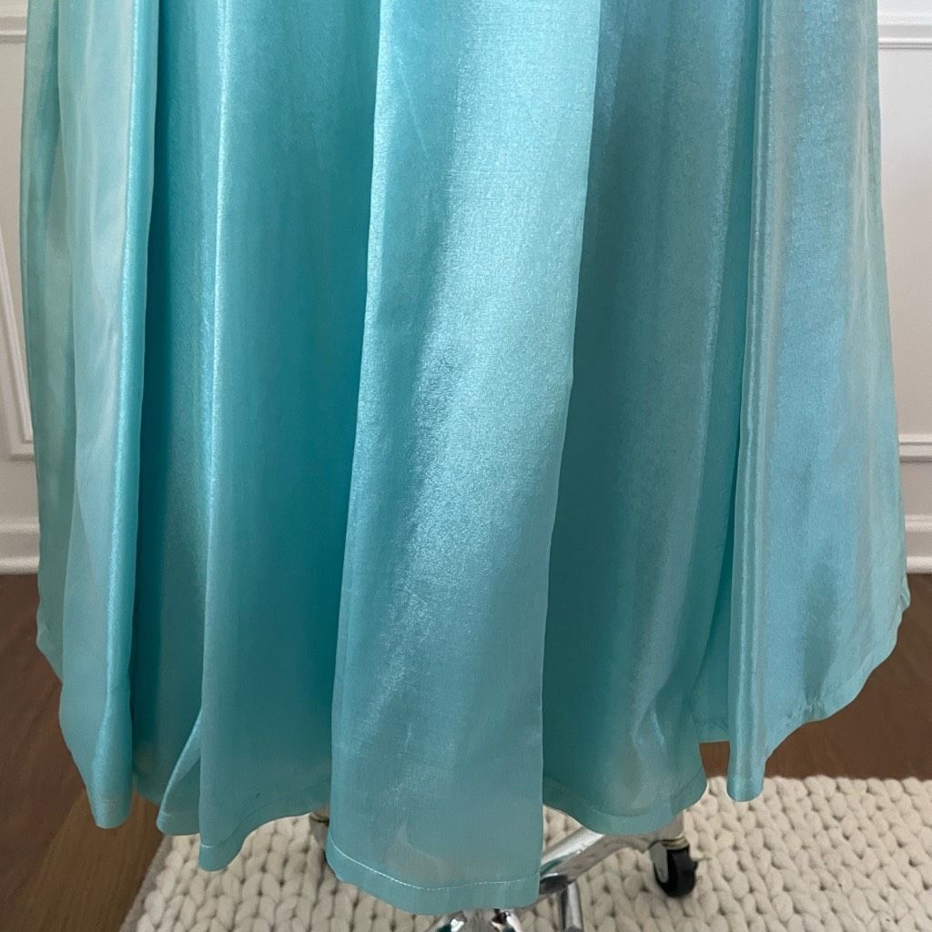 Vintage Vintage 60s Turquoise Blue Ivory Lace Fit & Flare Dress Shru Size XS / US 0-2 / IT 36-38 - 11 Thumbnail