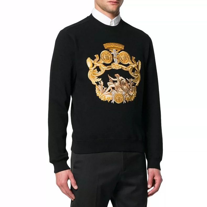 Versace Versace Baroque gold thread embroidered sweatshirt Size US XXL / EU 58 / 5 - 3 Thumbnail