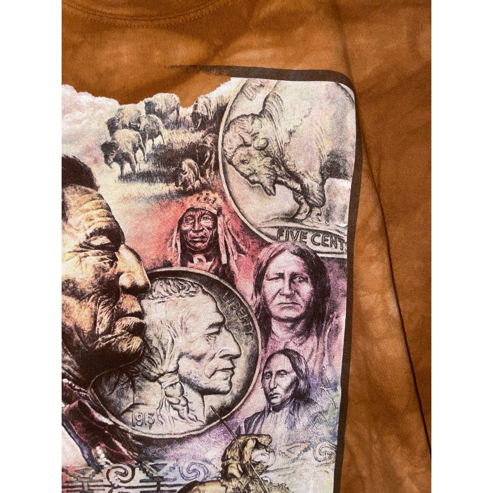Vintage Y2K Five Cent Peace Native American Indian Shirt 2000s XL Size US XL / EU 56 / 4 - 3 Thumbnail