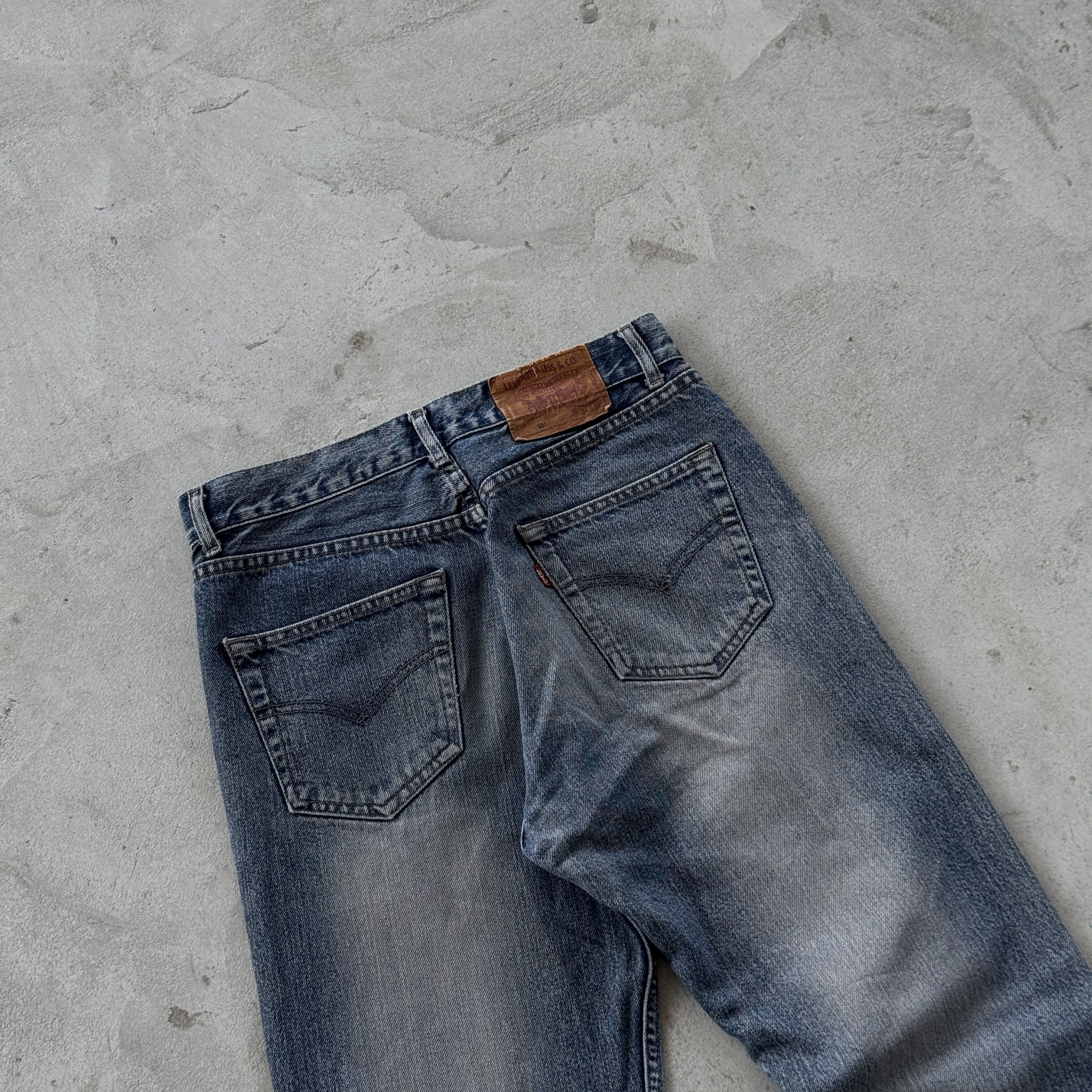 Levi's 90s Levi's 501 Washed Blue Denim Pants Size US 31 - 4 Thumbnail