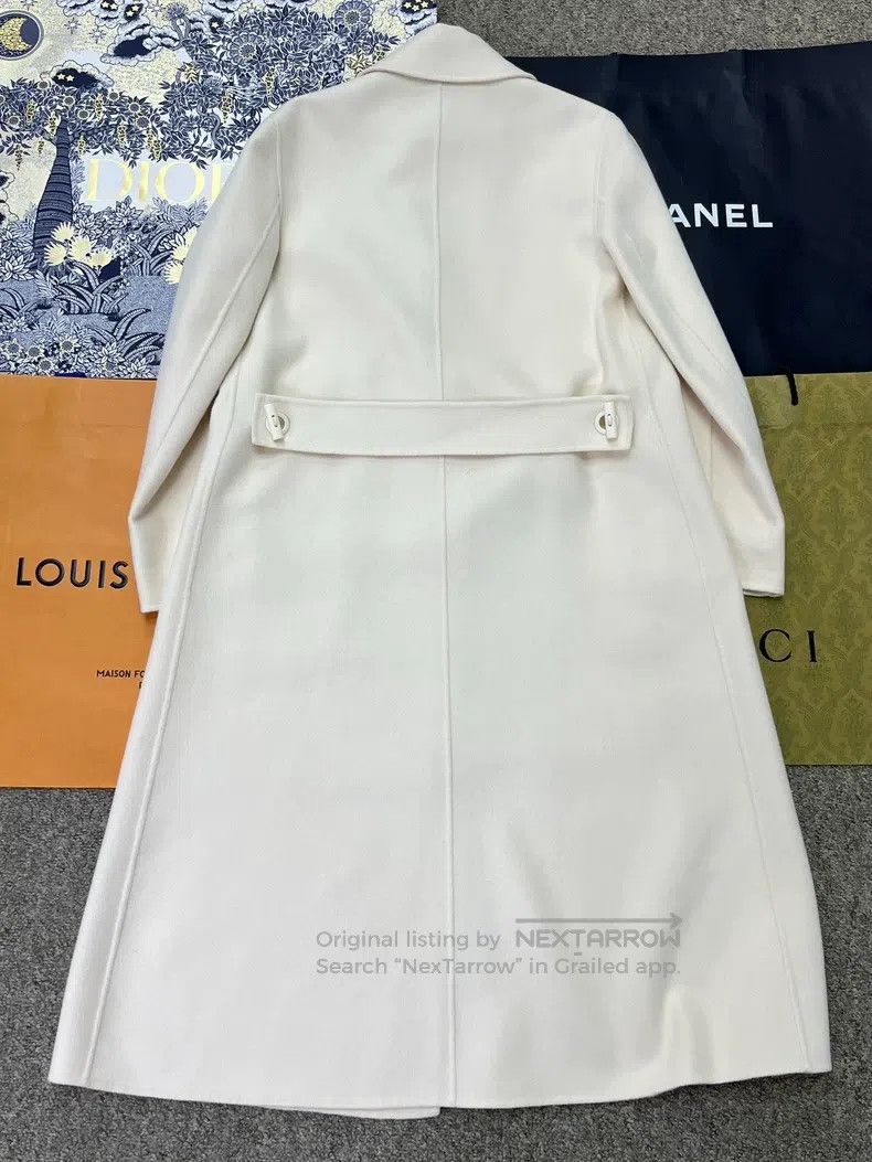 Loro Piana LORO PIANA White Cashmere Long Coat Size XS / US 0-2 / IT 36-38 - 3 Thumbnail