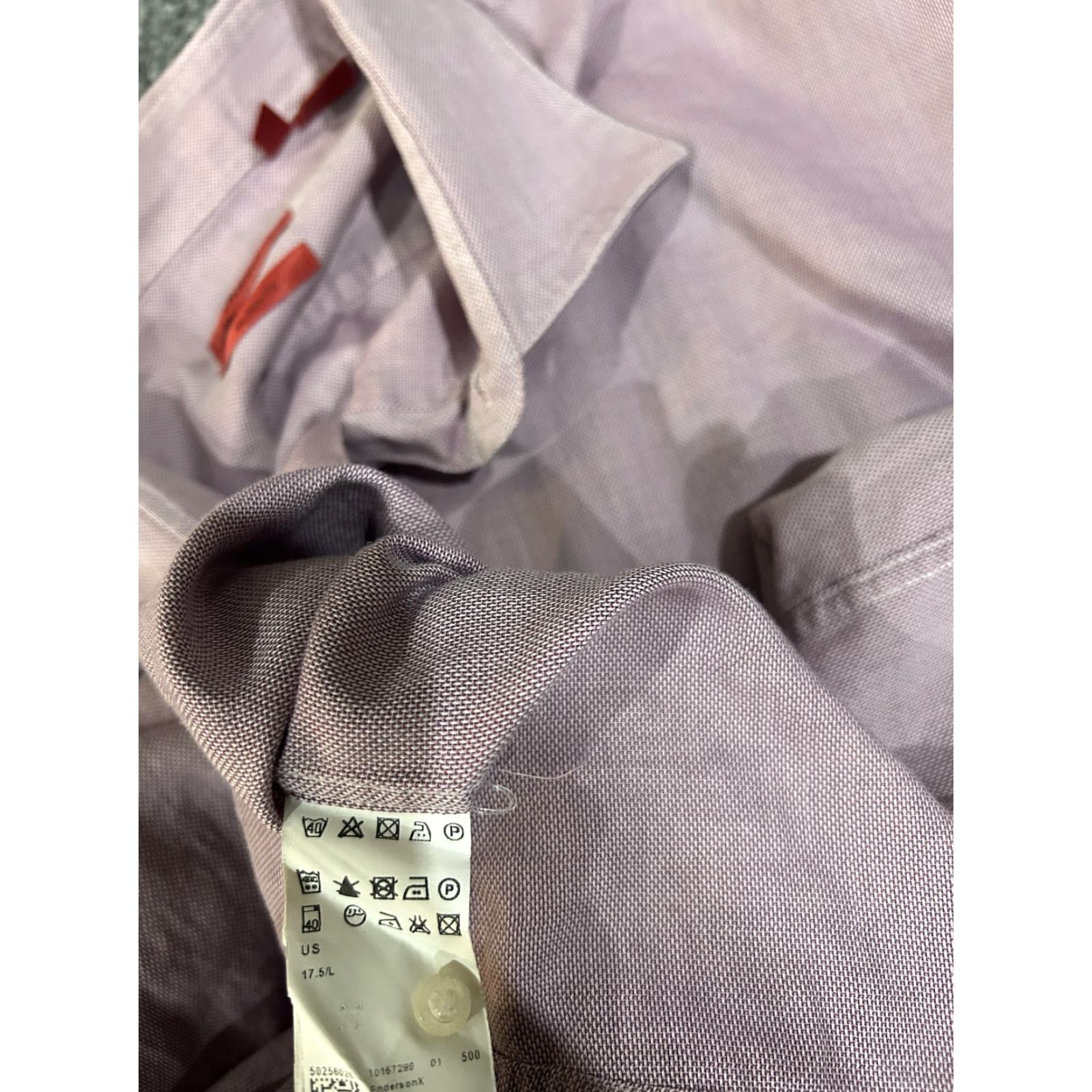 Hugo Boss HUGO BOSS Shirt Mens 17.5 34/35 Purple Modern Fit Long Sleeve Dress Button Down Shirt Size 48R - 7 Thumbnail