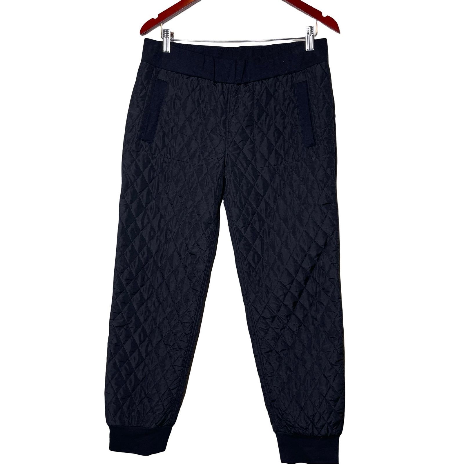 Norma Kamali Norma Kamali Quilted Crop Sweat Pants Black Womens 34 Medium Size 28" / US 6 / IT 42 - 1 Thumbnail