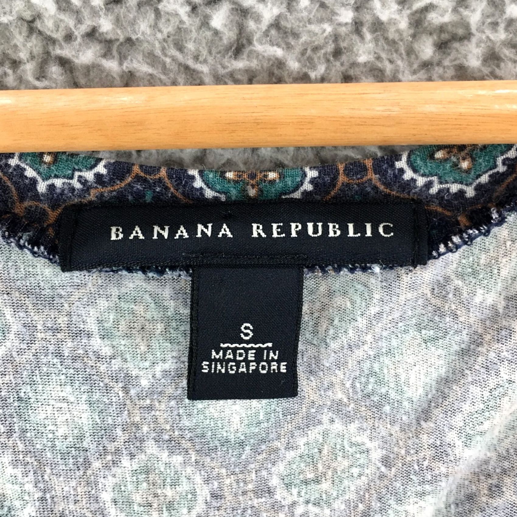 Banana Republic Banana Republic Blouse Top Womens Small Blue Puff Sleeve Round Neck Casual All Seasons Size S / US 4 / IT 40 - 6 Thumbnail