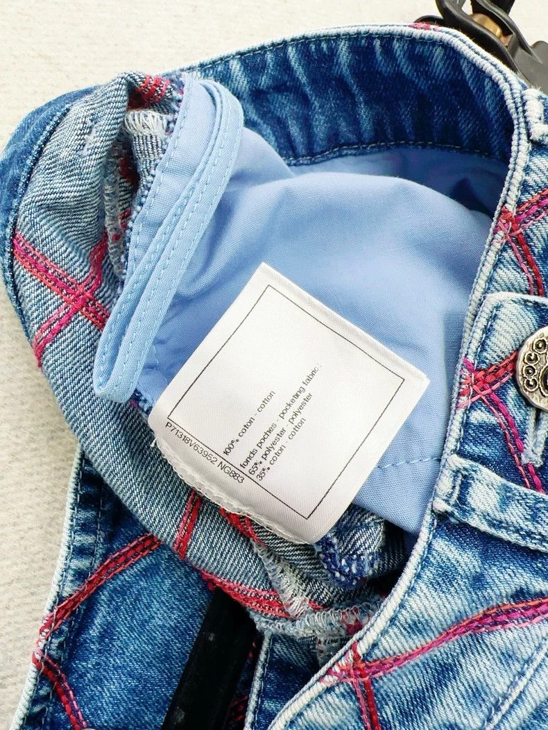 Chanel Chanel Beach Series Blue Diamond Plaid Denim Shorts Size 42" / US 20 - 5 Thumbnail