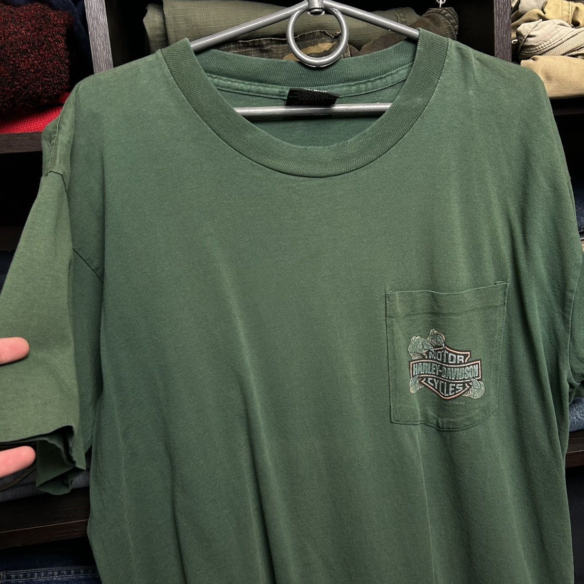 Harley Davidson Vintage Harley Davidson 1996 big graphic logo cycle tee Size US L / EU 52-54 / 3 - 4 Thumbnail