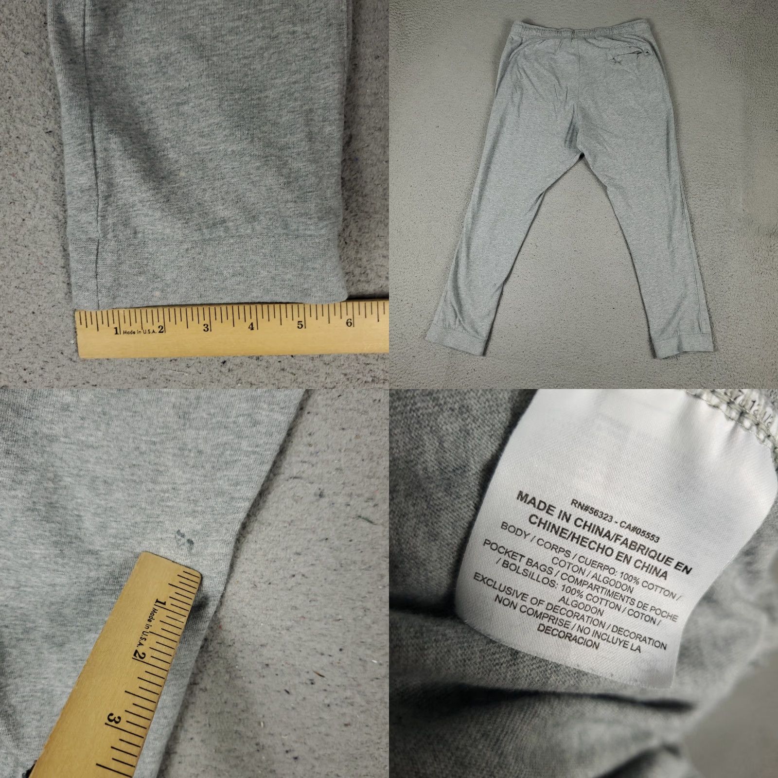 Nike Nike Pants Mens Large Gray Lightweight Swoosh Joggers Sweatpants Regular Fit Pockets Athletic Casual Activewear Size US 33 - 8 Thumbnail