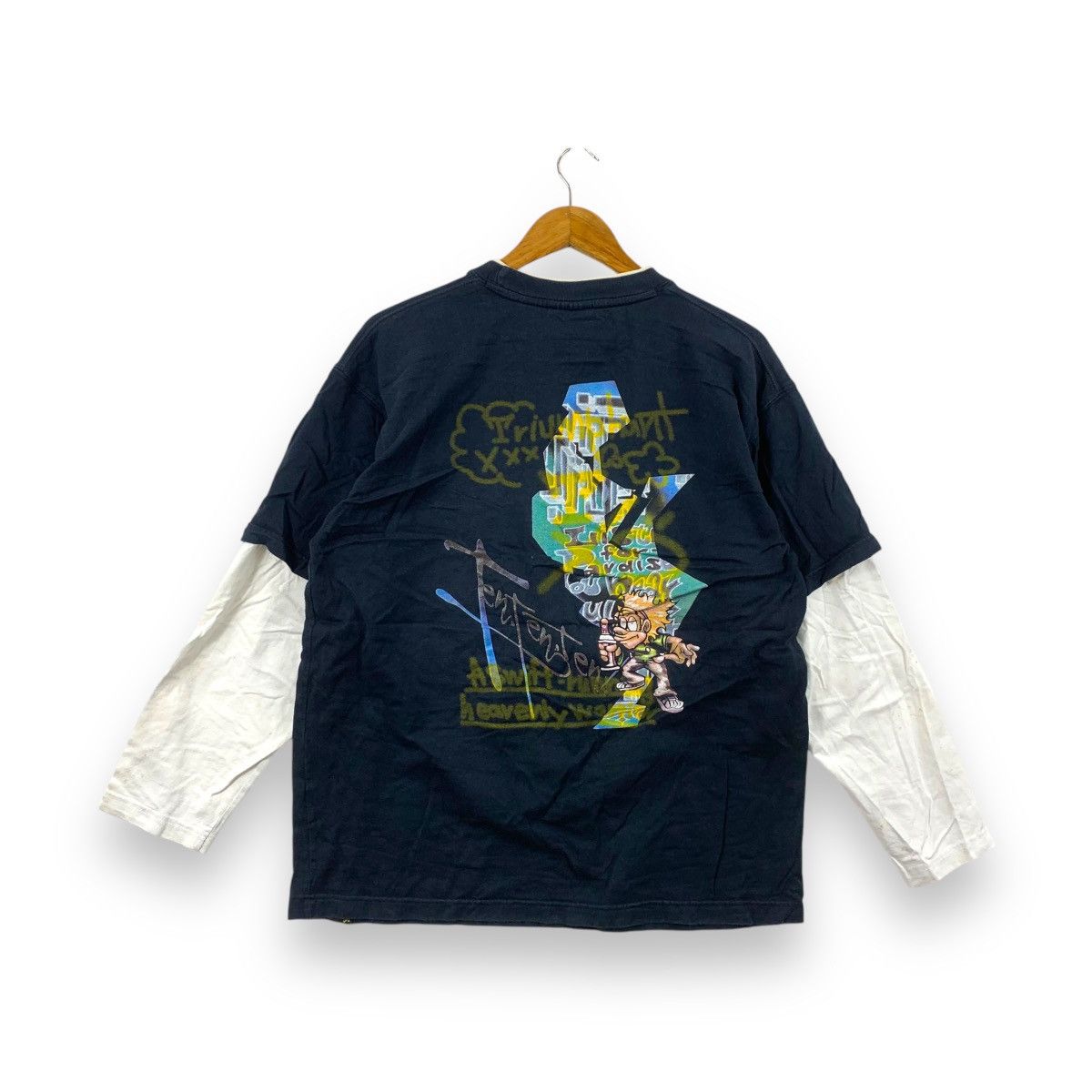 Vintage Vintage TEN TEN TEN! Skateboard Graffiti Y2K Tee Shirt Top Size US XXL / EU 58 / 5 - 1 Thumbnail
