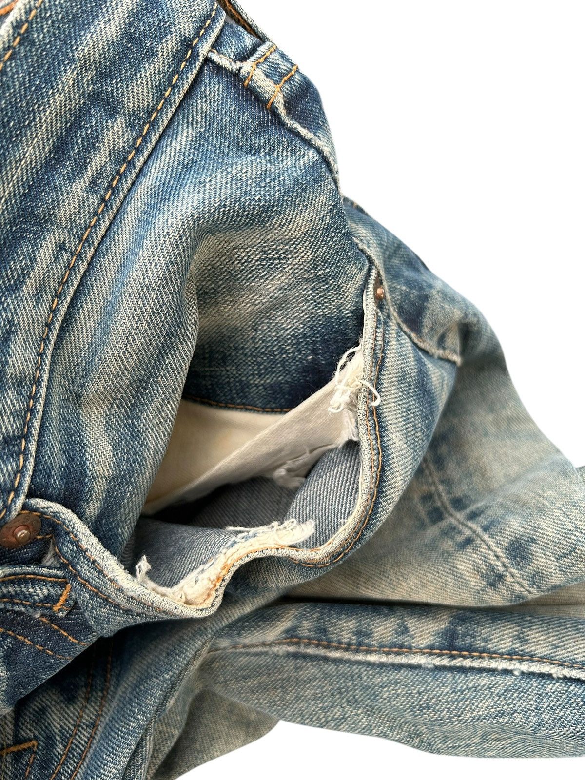 Japanese Brand × Kapital × Vintage SugarCane Selvedge Distressed Vtg Denim Jeans Size US 29 - 12 Thumbnail