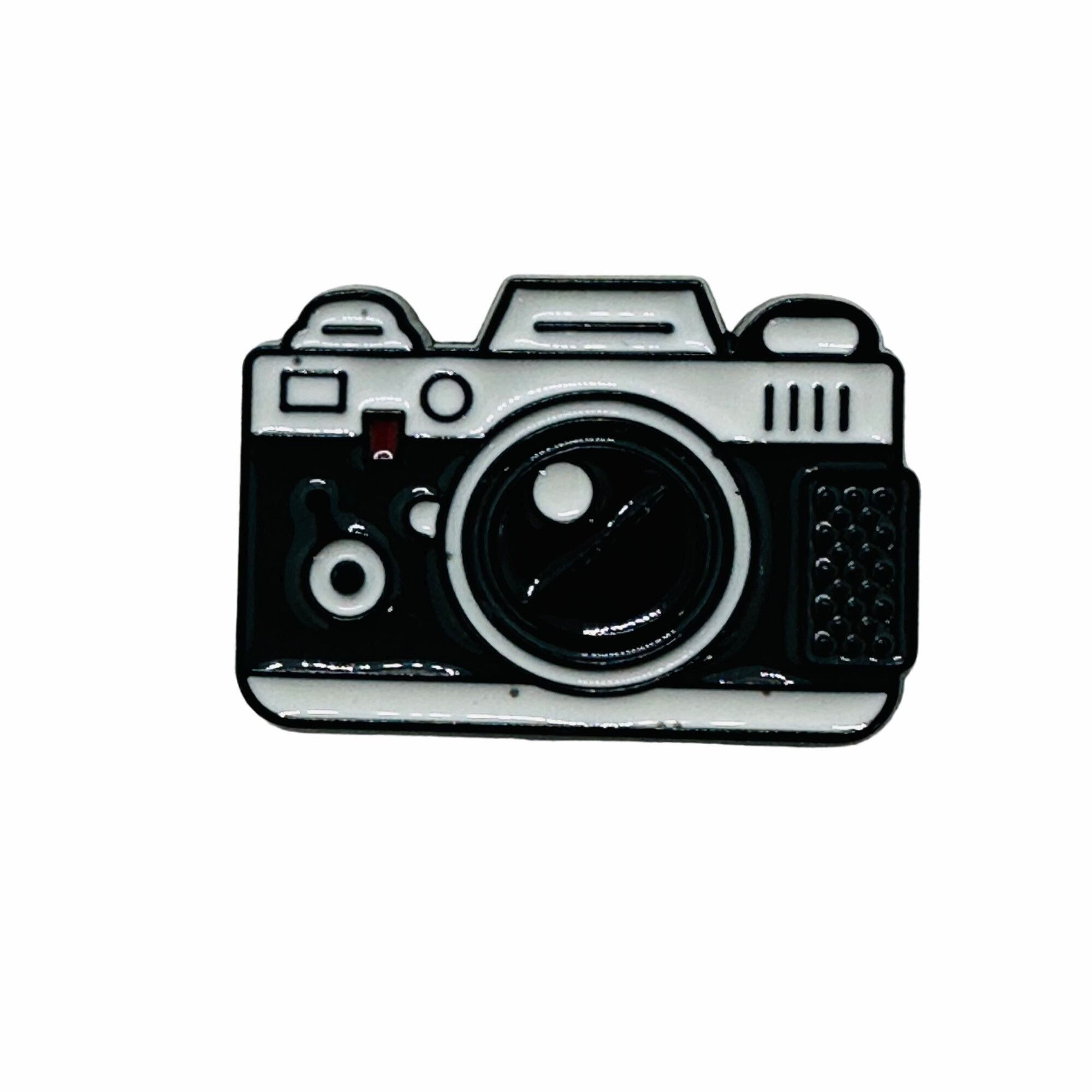 Other ⭐Vintage Retro Camera Enamel Pin Black & Silver Photography Size ONE SIZE - 5 Thumbnail