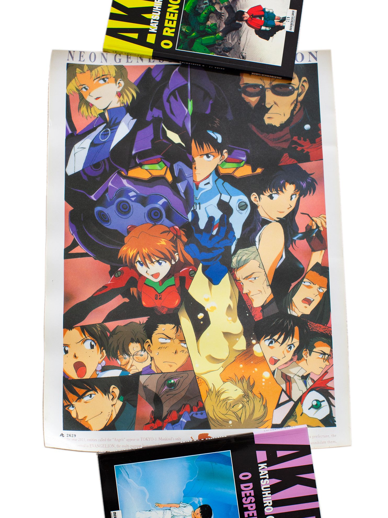 Vintage 90s Neon Genesis Evangelion Anime Movie Poster