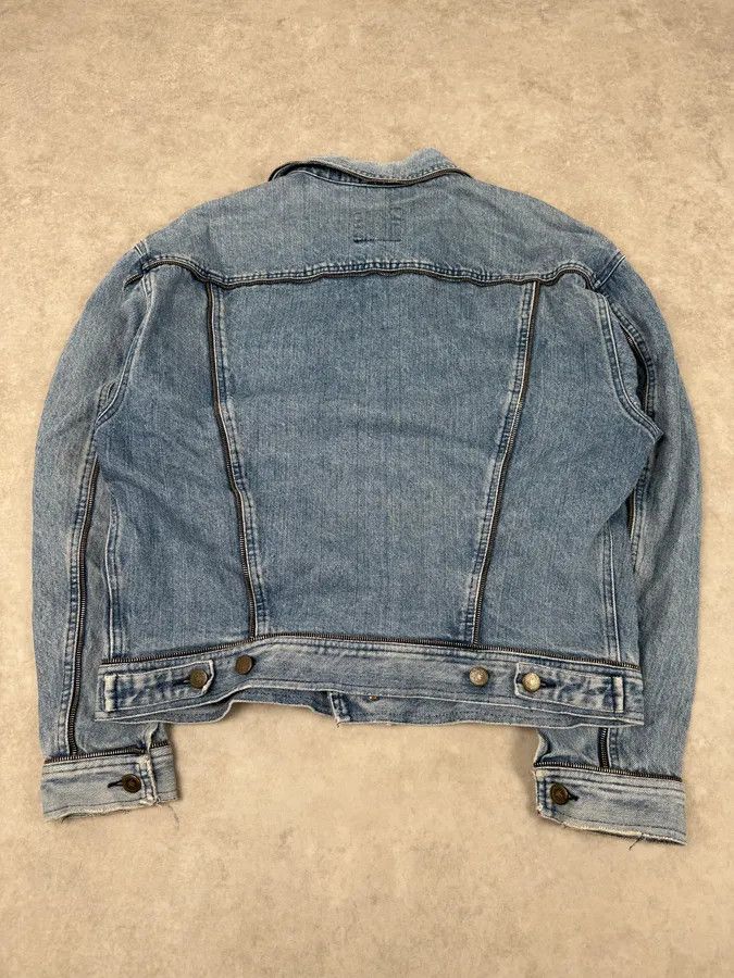 Moschino 2000s Moschino Multi Zips Blue Aero Denim Jacket Size US M / EU 48-50 / 2 - 7 Thumbnail