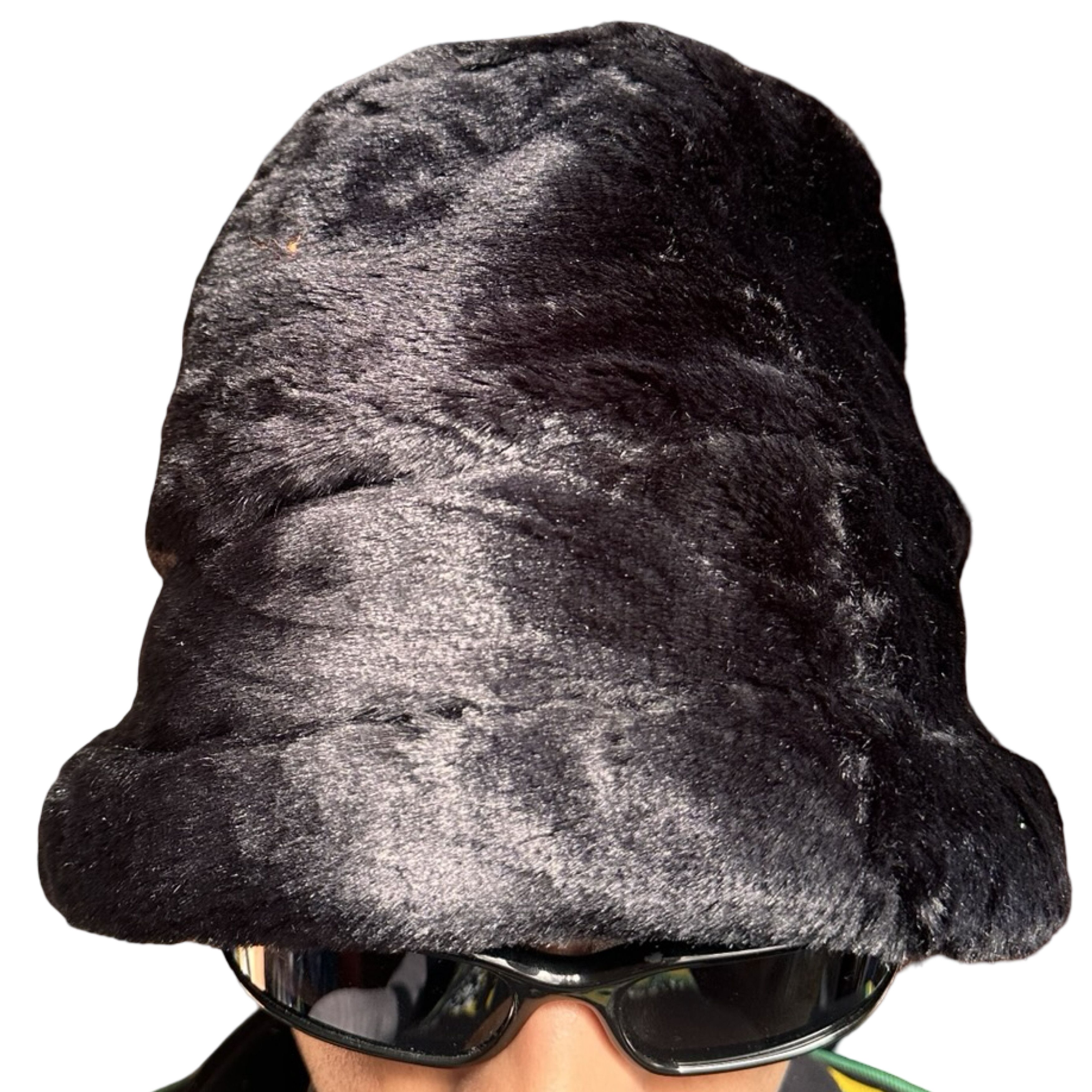 Other Vintage Black Faux Fur Winter Bucket Hat Size ONE SIZE - 2 Thumbnail