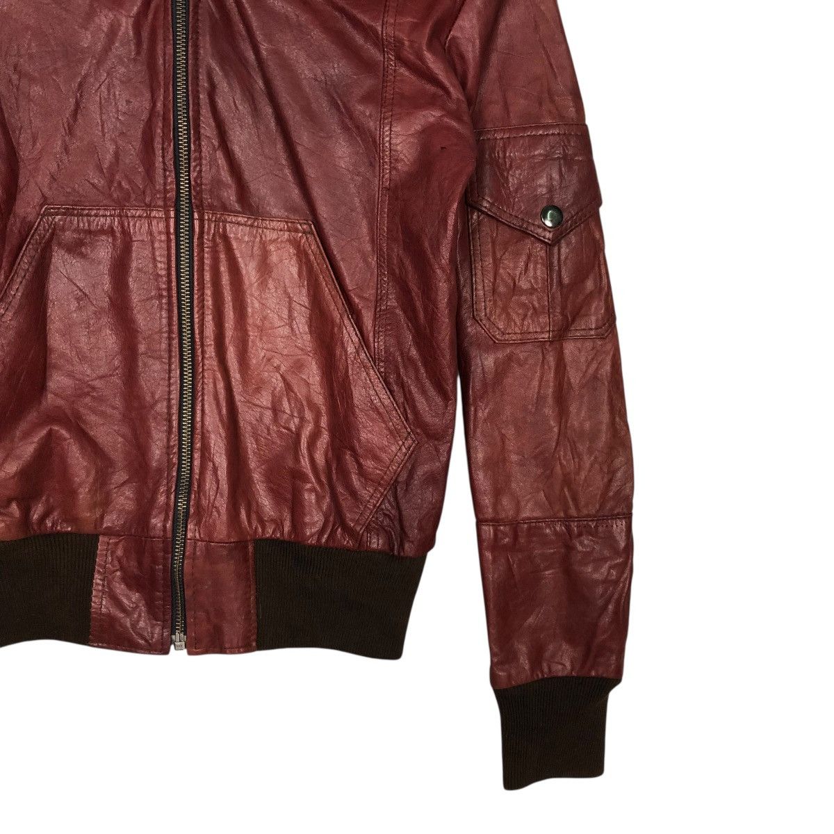 Pelle Pelle 🔥CROPPED BIKER LEATHER JACKET PELLE STUDIO Size US S / EU 44-46 / 1 - 7 Thumbnail
