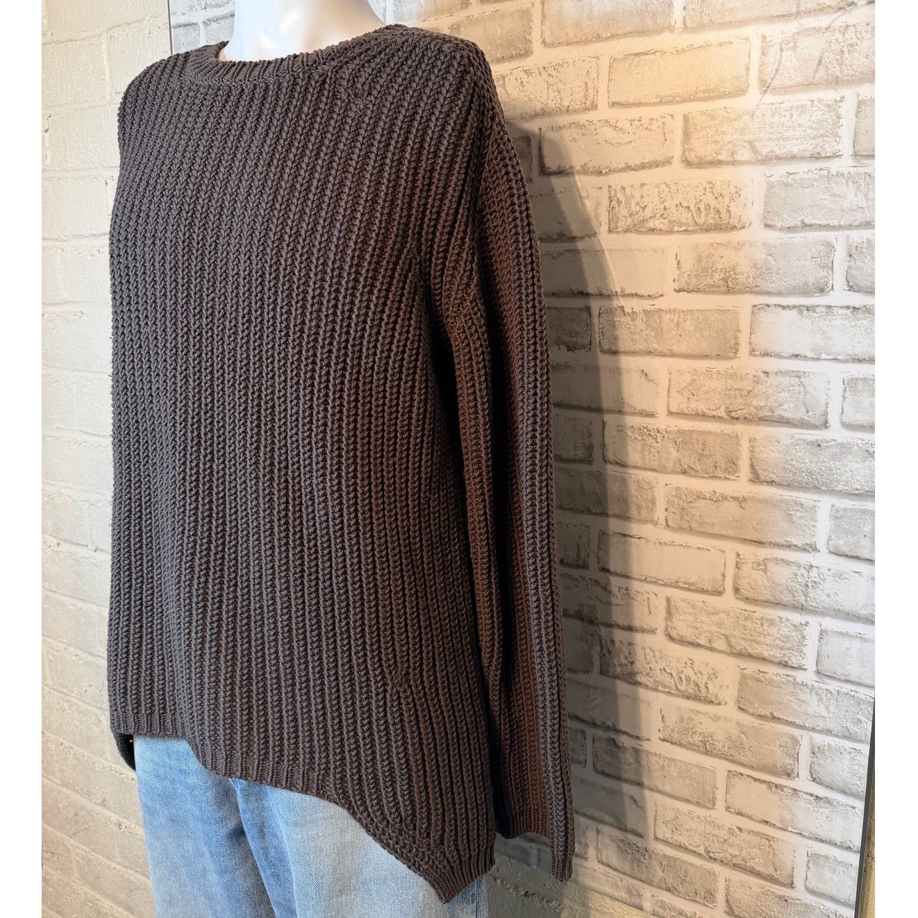 Rick Owens rare Sphinx FW15 Wool Cable Knit Sweater size XL Dark Dust Size US XL / EU 56 / 4 - 3 Thumbnail