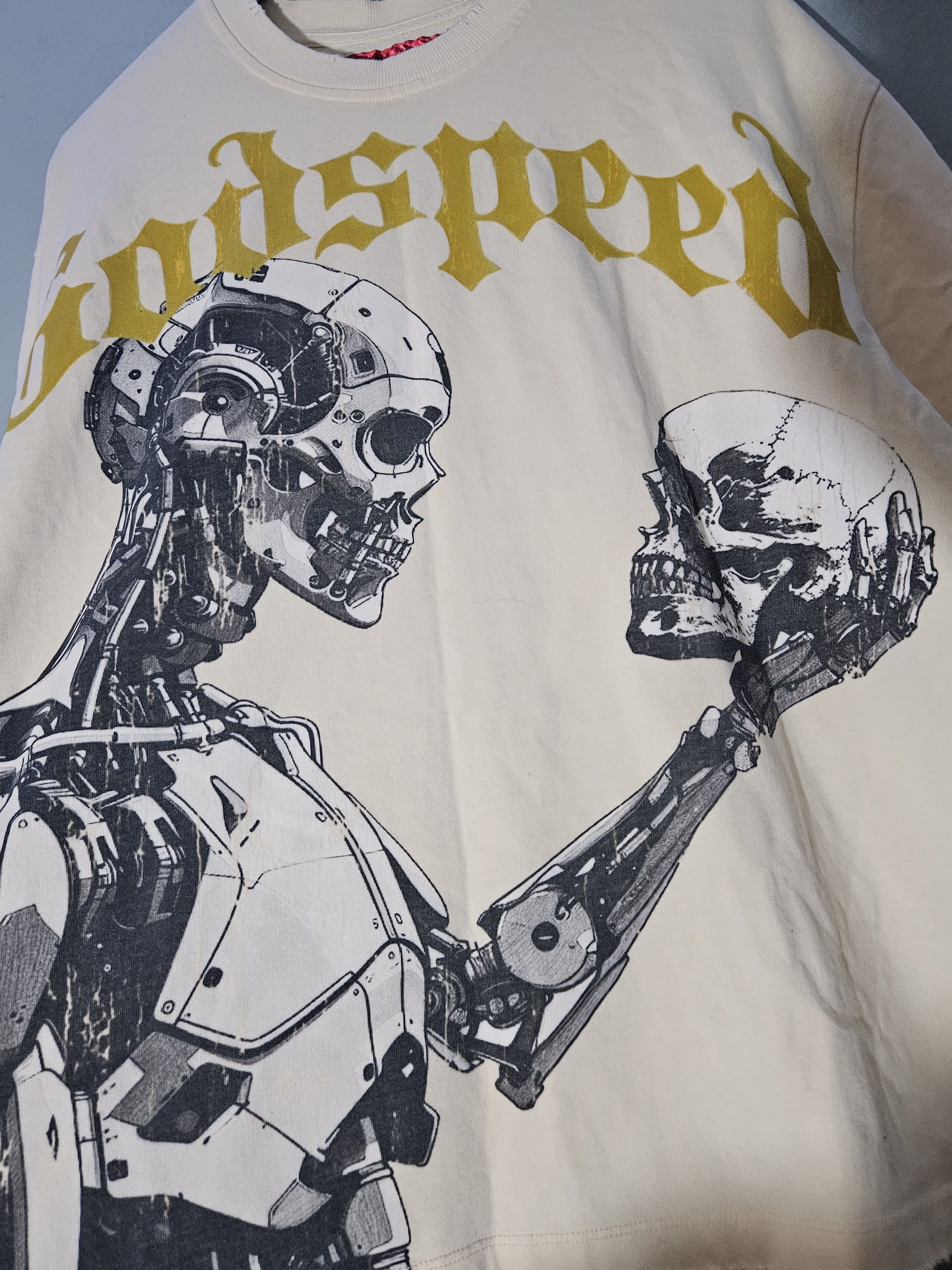 Godspeed Mankind Vs AI Bone Red T Shirt Size US L / EU 52-54 / 3 - 2 Thumbnail