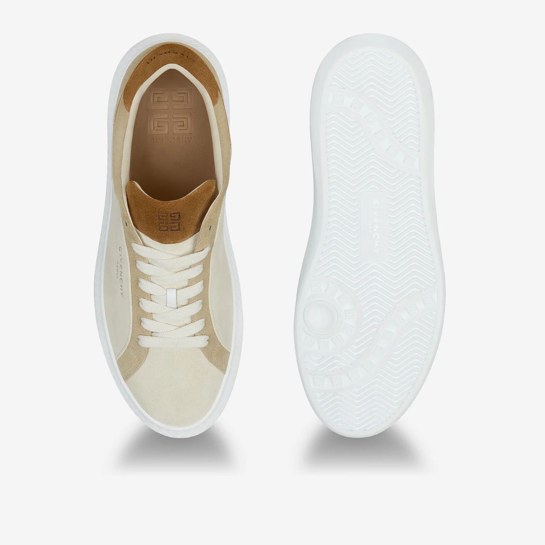 Givenchy o1lv12m1025 G Set Low Top Lace Sneakers in Beige/Brown Size US 11 / EU 44 - 4 Thumbnail