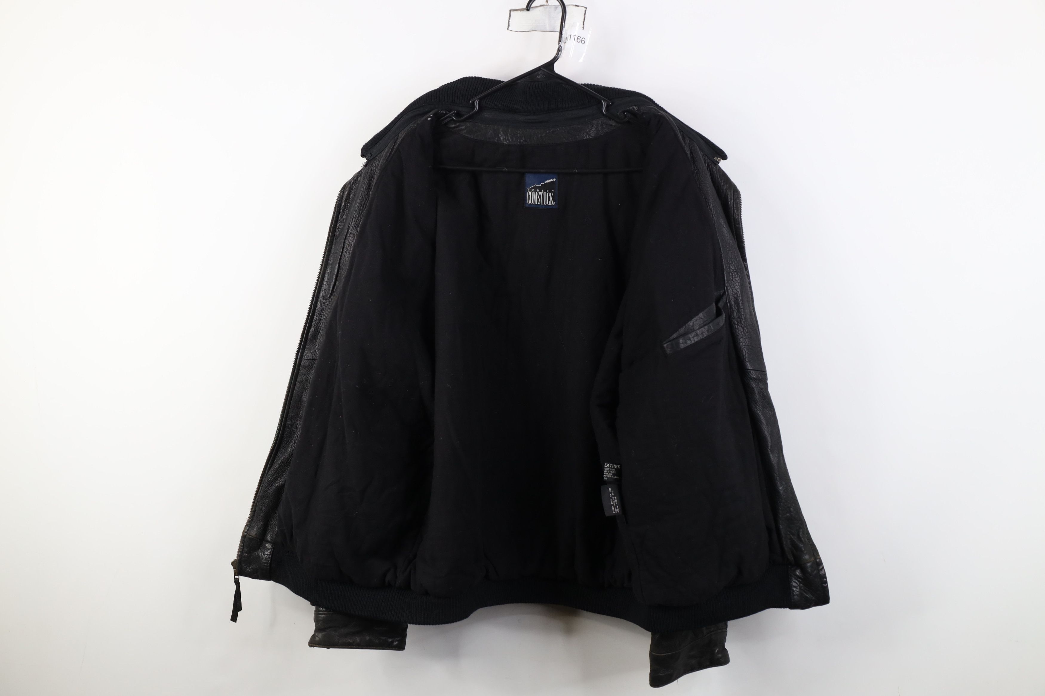 Vintage Vintage 90s Streetwear Quilted Leather Bomber Jacket Black Size US XXL / EU 58 / 5 - 9 Thumbnail