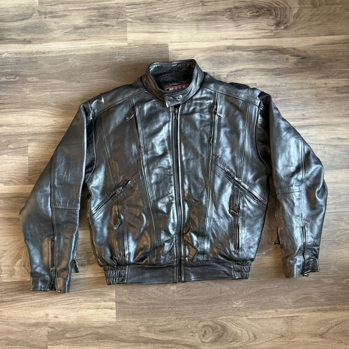 Genuine Leather Interstate Leather Jacket Harley Davidson Eagle Patch Sz M Size US M / EU 48-50 / 2 - 1 Thumbnail