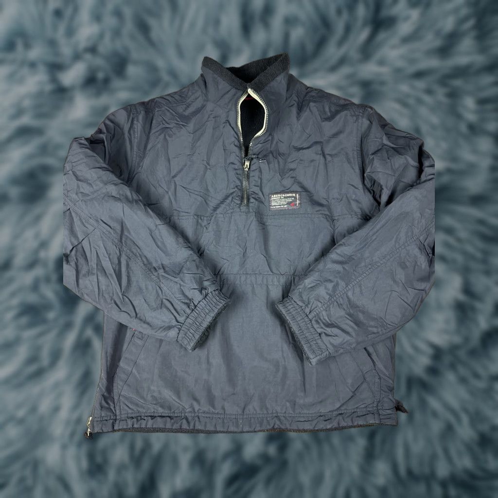 Abercrombie & Fitch Abercrombie & Fitch Anorak Bomber Jacket Mens M Fleece Lined Navy Blue Size US M / EU 48-50 / 2 - 1 Thumbnail