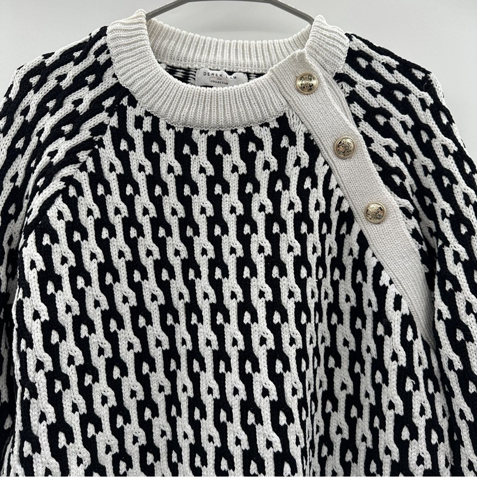 Derek Lam 10 Crosby RTR Derek Lam 10 Crosby Swayer Intarsia Long Sleeve Sweater Size M / US 6-8 / IT 42-44 - 4 Thumbnail