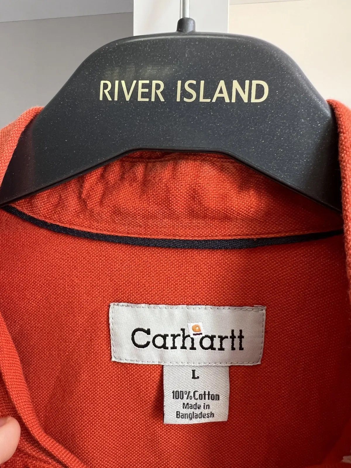 Carhartt × Vintage Vintage Carhartt Orange Denim Button up shirt Size US L / EU 52-54 / 3 - 7 Thumbnail