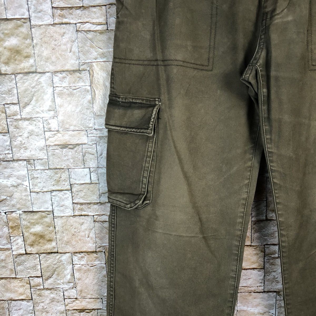 Japanese Brand Town & Country Green Cargo Multipocket Pants #A981 Size US 31 - 6 Thumbnail