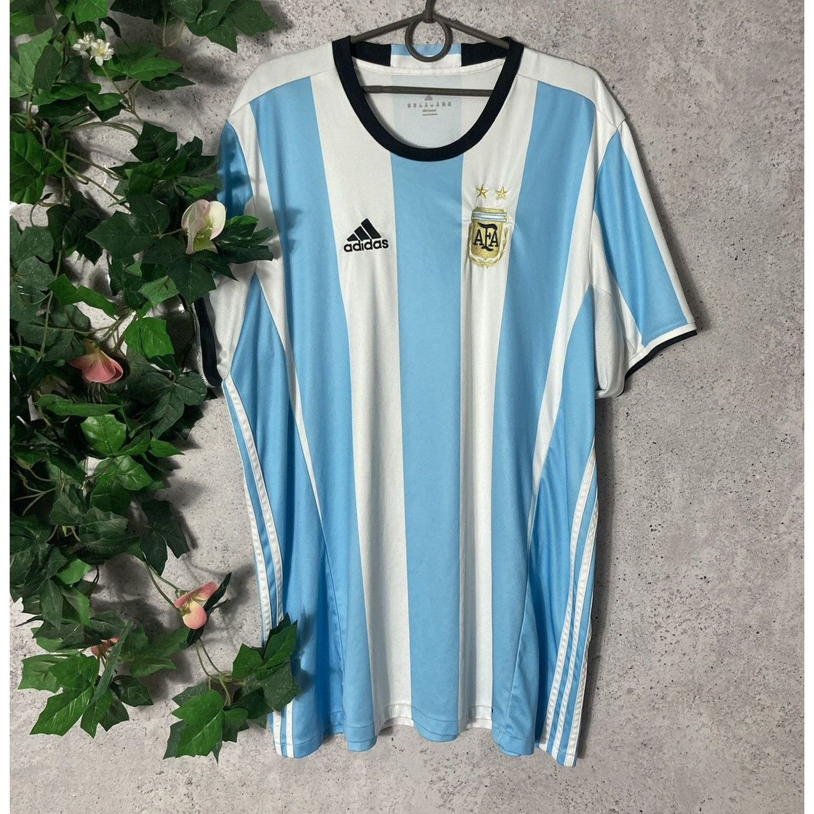 Adidas Adidas Argentina 2016 soccer home jersey Size US XL / EU 56 / 4 - 1 Thumbnail