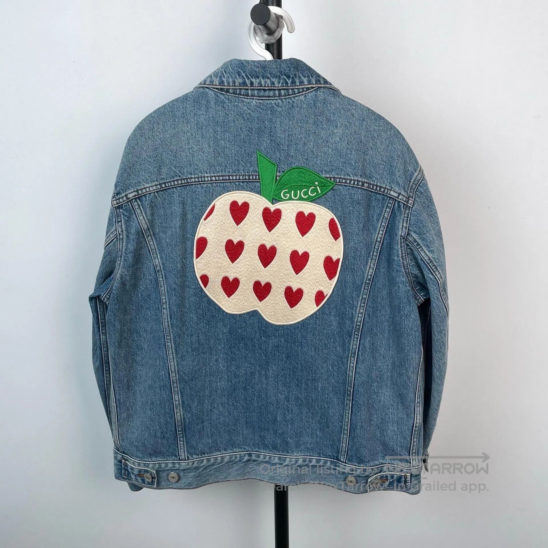Gucci Gucci Valentine Limited Apple Embroidery Denim Jacket. Size S / US 4 / IT 40 - 2 Thumbnail