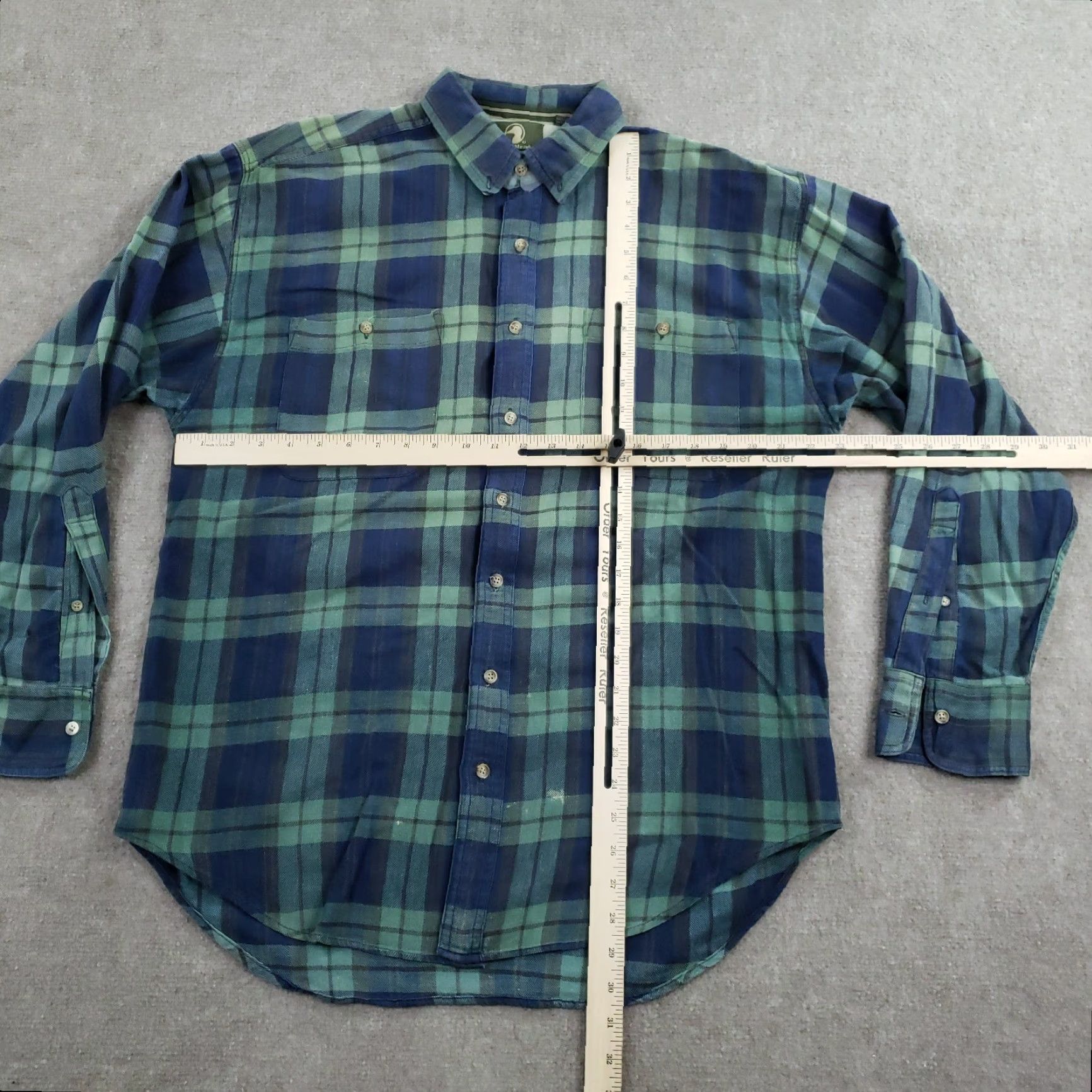 Vintage VINTAGE Duck Head Shirt Men L Blue Plaid Long Sleeve Button Up 100% Cotton Size US L / EU 52-54 / 3 - 2 Thumbnail