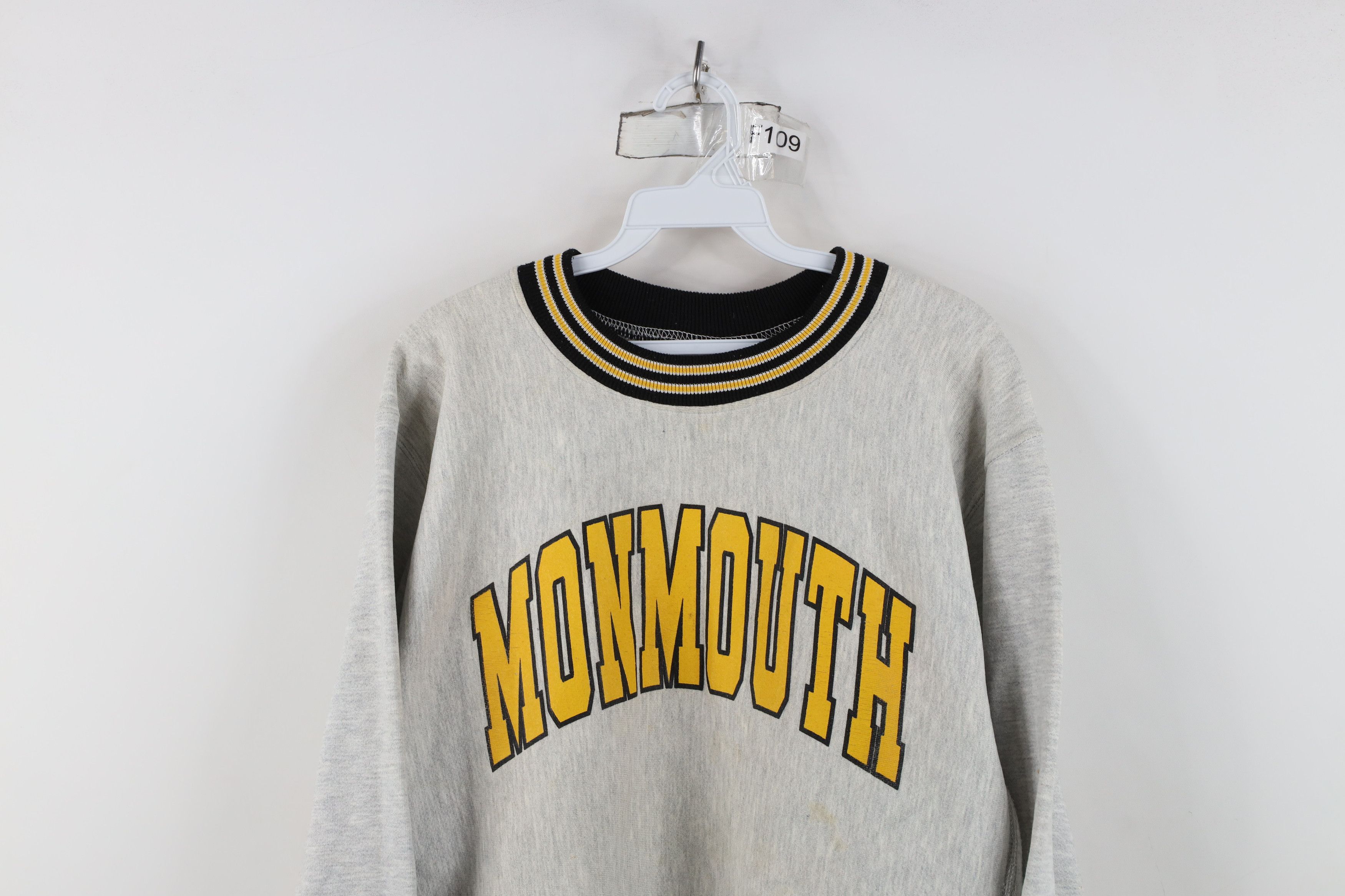 Vintage Vintage 90s Heavyweight Monmouth Sweatshirt Heather Gray USA Size US L / EU 52-54 / 3 - 2 Thumbnail
