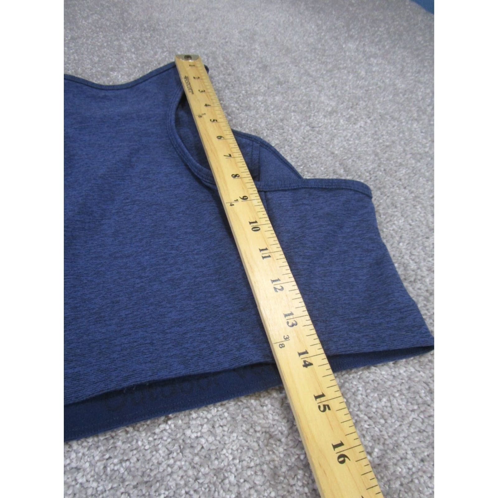 Outdoor Voices Outdoor Voices Tank Shirt Womens Large Blue Cropped Stretch Gym Training - 90s Not Applicable? (no decade) - Womens Size L / US 10 / IT 46 - 4 Thumbnail