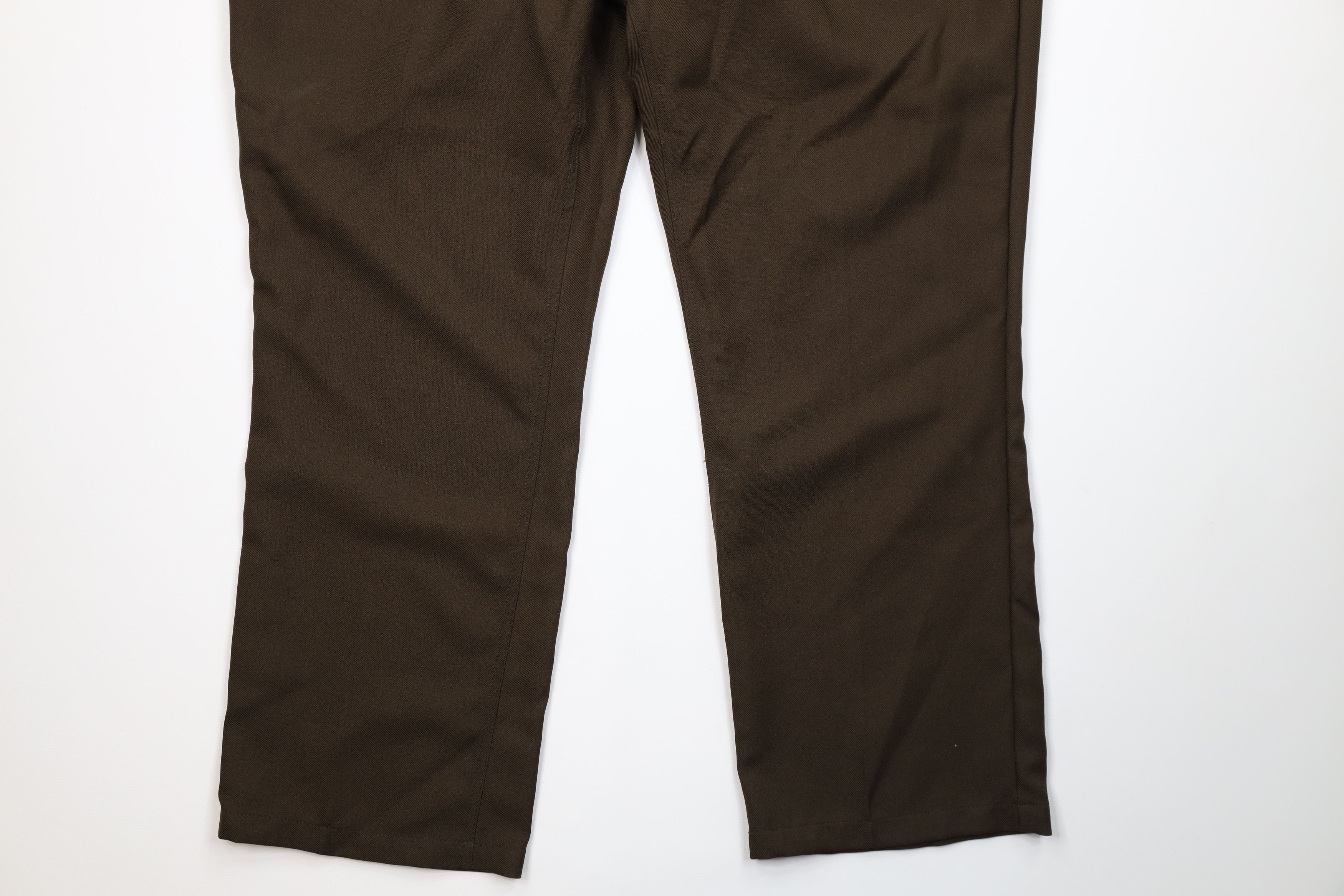 Vintage Vintage 90s Streetwear Wide Leg Chino Pants Brown Polyester Size US 44 / EU 60 - 4 Thumbnail
