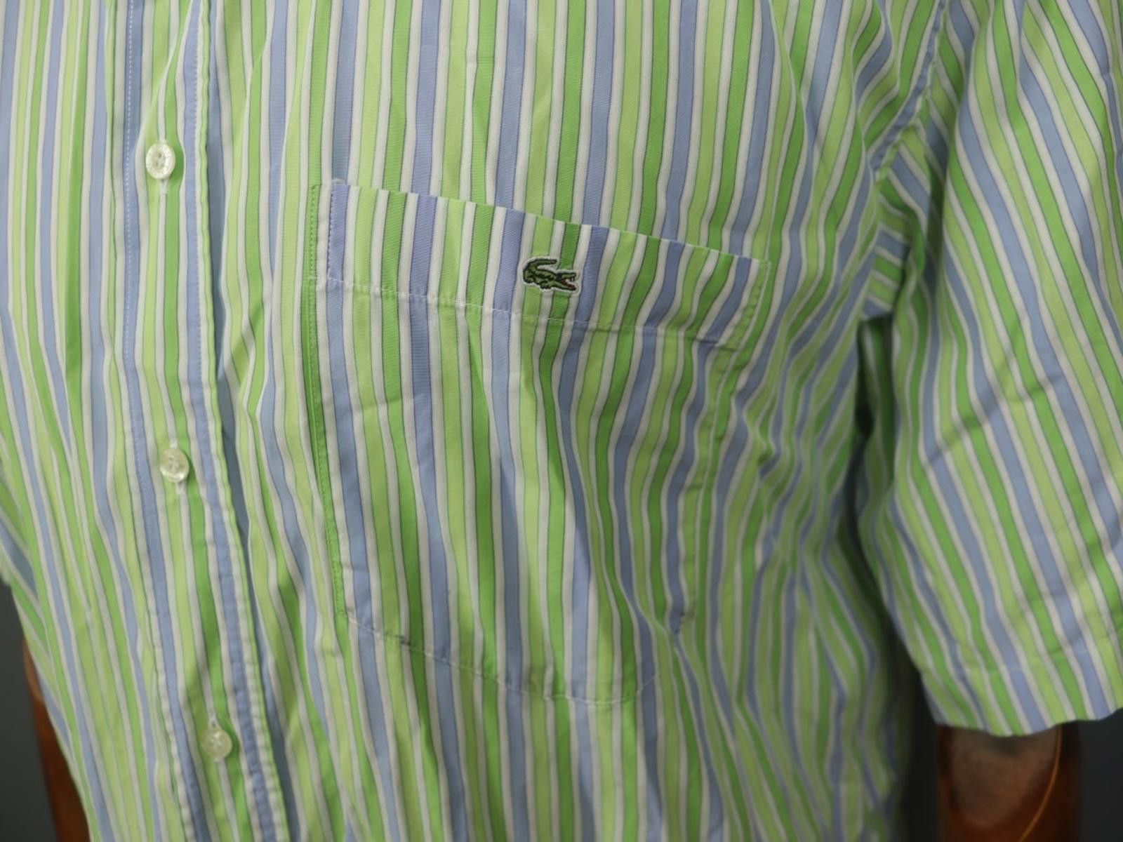Lacoste Lacoste Multi Striped Collared Chest Pocket Shirt Size 46 Size US M / EU 48-50 / 2 - 3 Thumbnail
