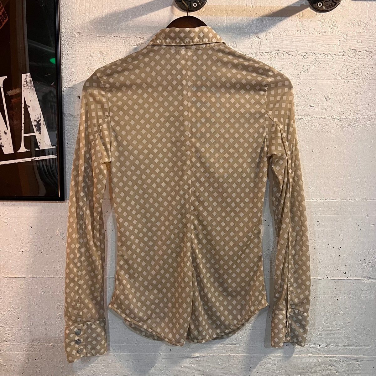 Designer × Diesel × Vintage Vintage Diesel Nylon Button-Up Long Sleeve Collared Blouse Size S / US 4 / IT 40 - 2 Thumbnail