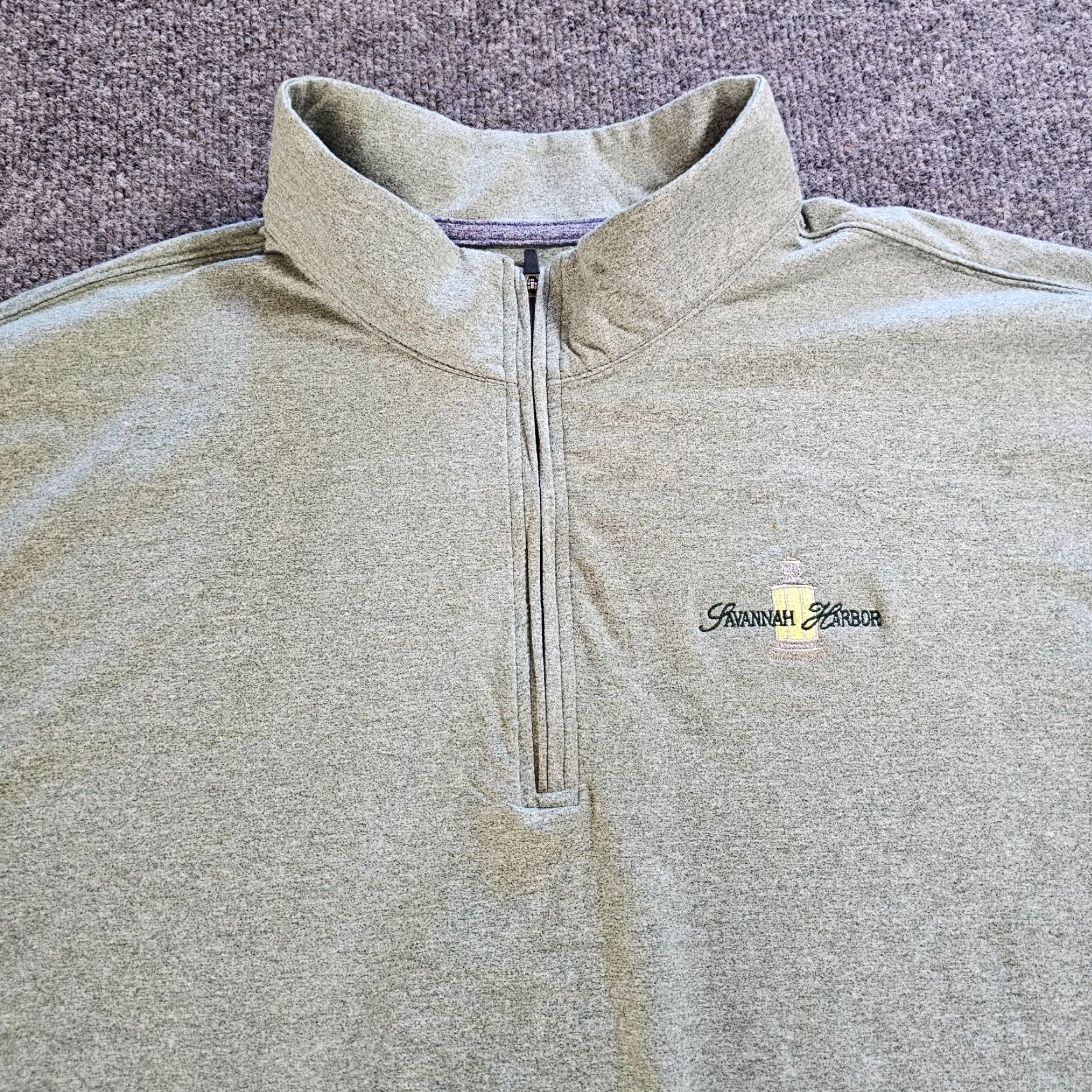 Vintage Turtleson Sweater Pullover Men XL Green 1/4 Zip Long Sleeve Tour Performance Golf Mens Size US XL / EU 56 / 4 - 2 Thumbnail