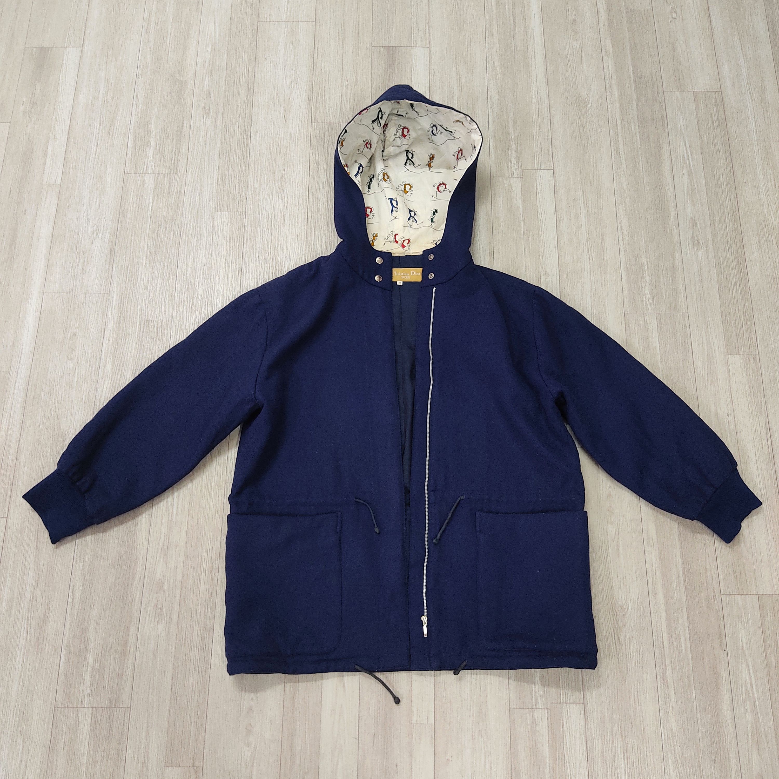 Christian Dior Monsieur Vintage CHRISTIAN DIOR SPORTS Wool Hooded Jacket Size US M / EU 48-50 / 2 - 4 Thumbnail