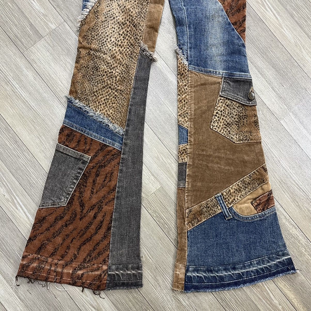 If Six Was Nine × Japanese Brand × Le Grande Bleu (L.G.B.) RARE🔥 XChromosomeinX Patchworked Leopard Denim Flare Jeans Size US 26 / EU 42 - 8 Thumbnail