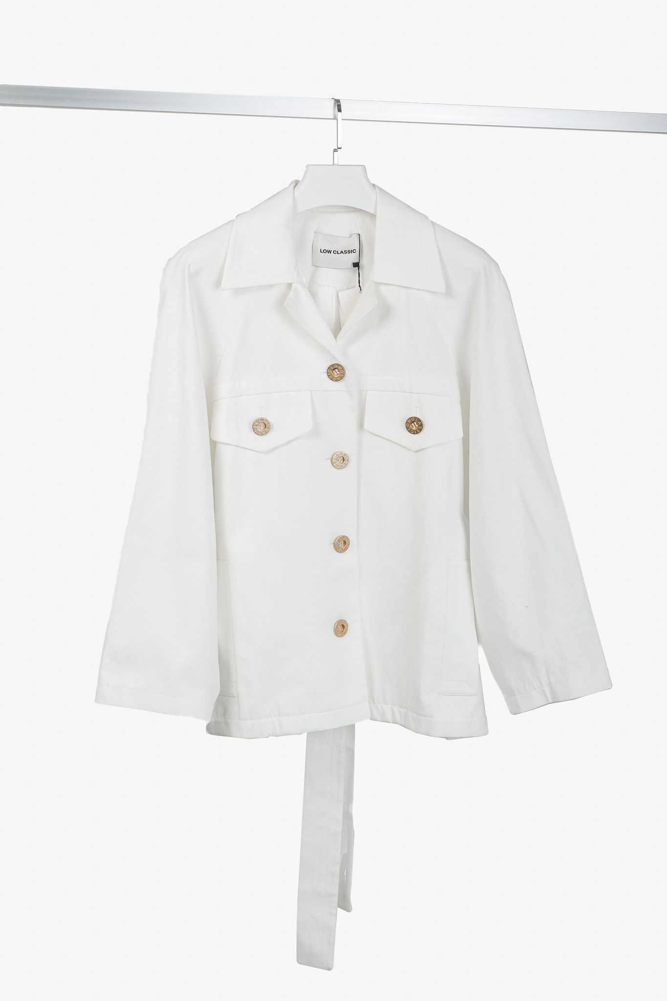 LOW CLASSIC Low Classic White 22PF Down Pocket Cotton-Blend Jacket Size XS / US 0-2 / IT 36-38 - 1 Thumbnail