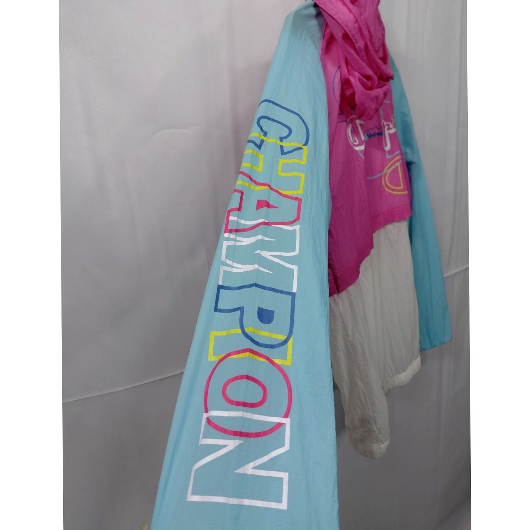 Champion Champion Colorblock Hooded Jacket Pink Blue Long Sleeve Lightweight S Womens Size S / US 4 / IT 40 - 5 Thumbnail