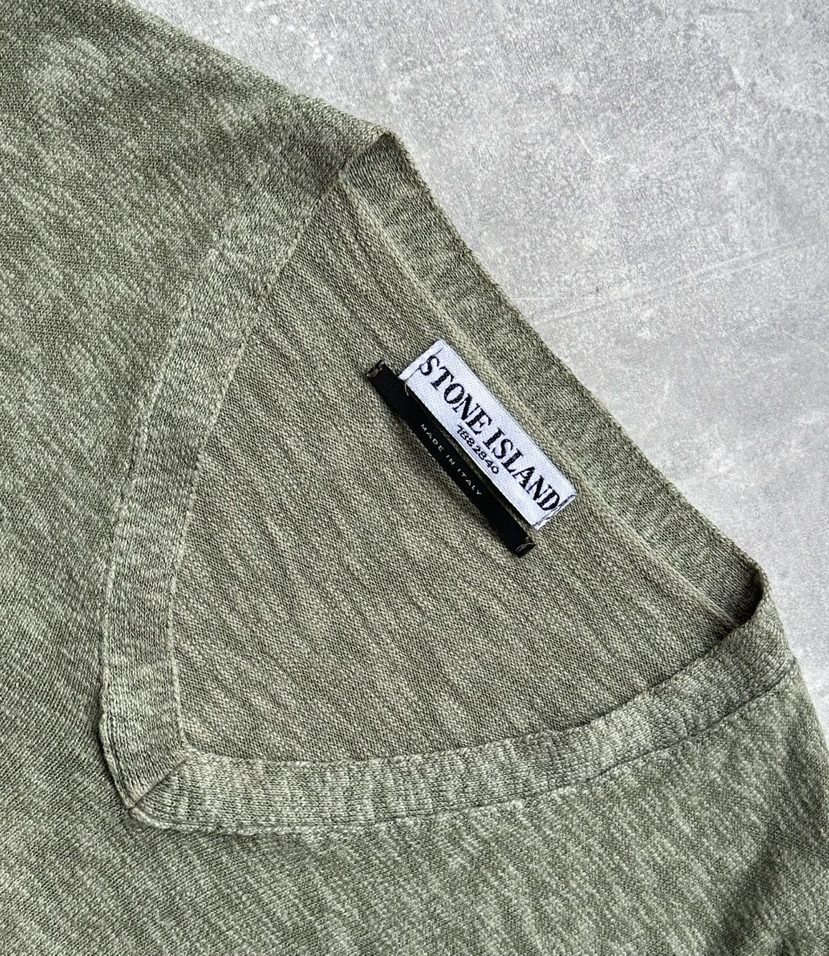 Stone Island Rare Vintage Stone Island 1989 Pullover Jumper Green V-NECK Size US L / EU 52-54 / 3 - 7 Thumbnail