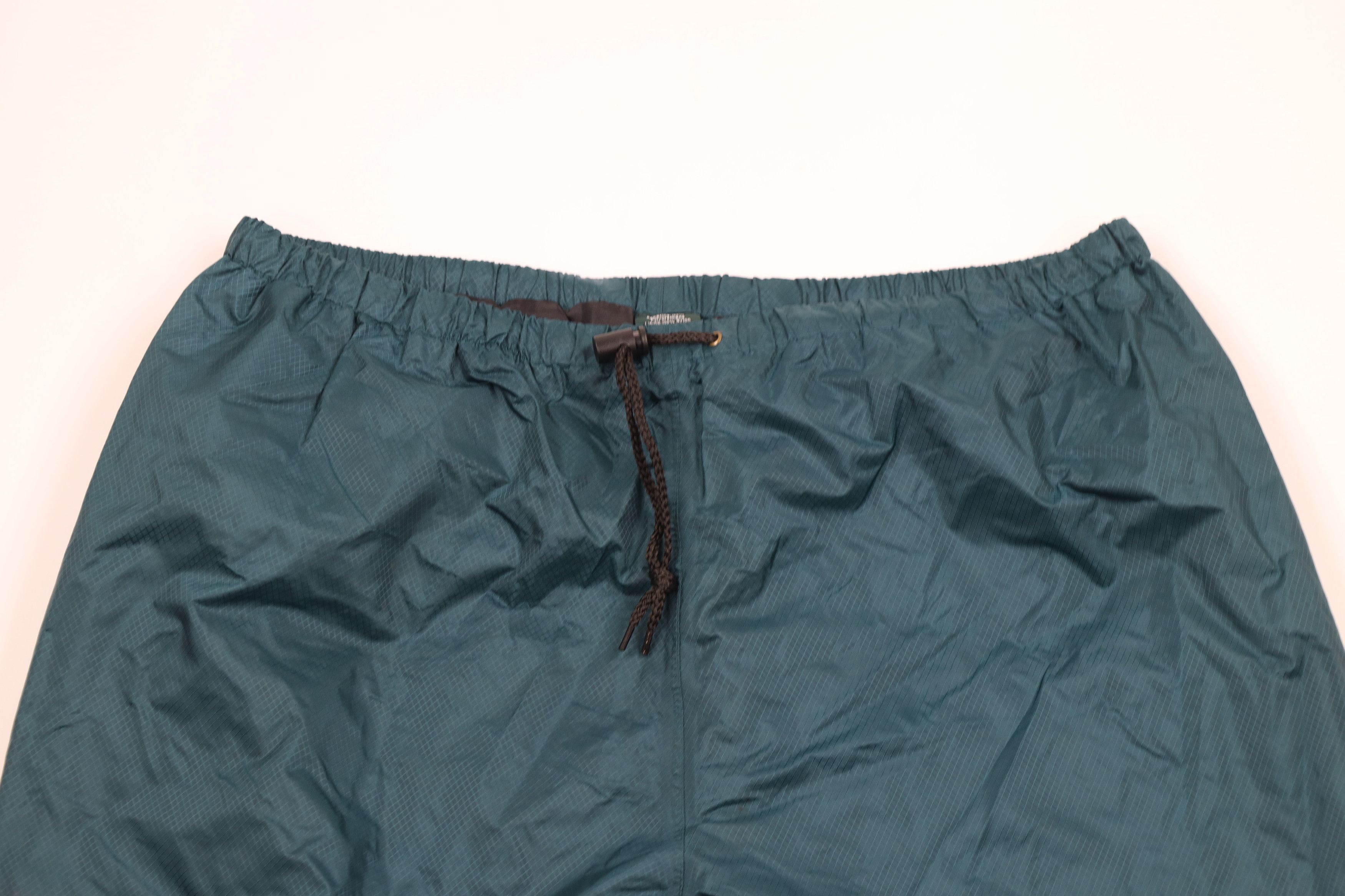 Vintage Vintage 90s Streetwear Wide Leg Waterproof Rain Pants Green Size US 36 / EU 52 - 2 Thumbnail