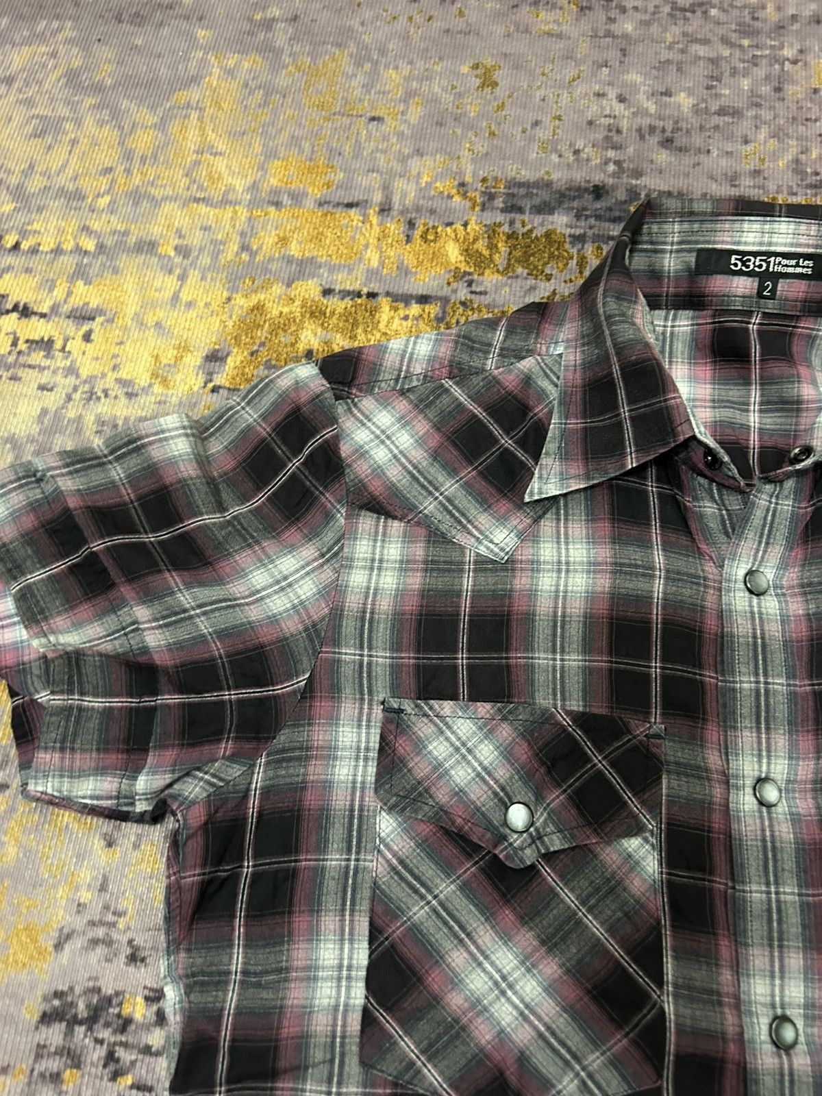 5351 POUR LES HOMMES 5351 Pour Les Hommes Stone Button Shirt Size US S / EU 44-46 / 1 - 5 Thumbnail
