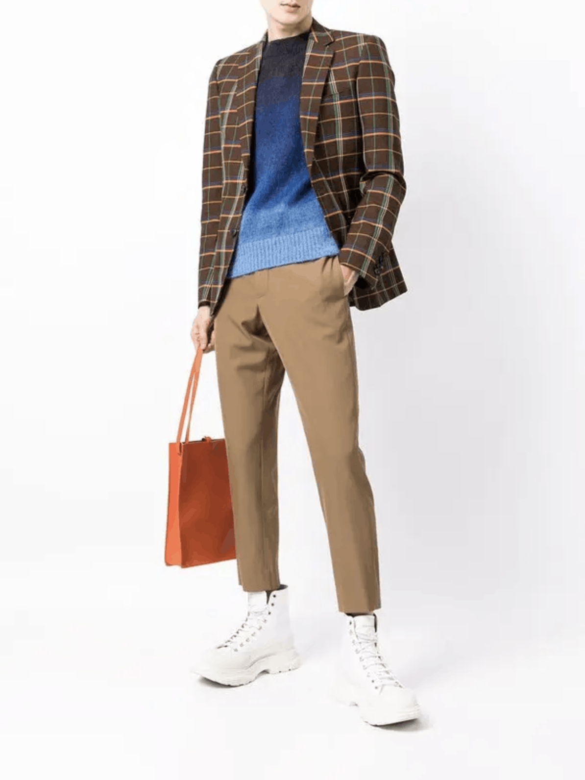 $1700 Walter Van Beirendonck Plaid Blazer Size 38