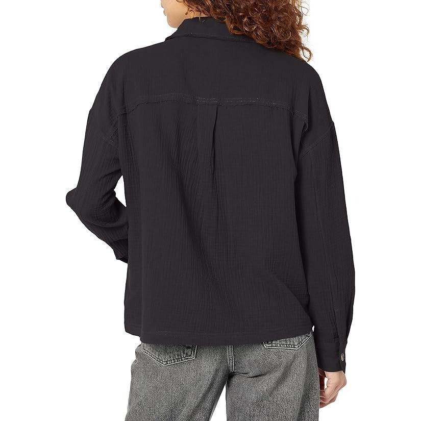 UNIONBAY Supplies by UNIONBAY Crinkle Gauze Button Front Shirt Jacket Size XS / US 0-2 / IT 36-38 - 2 Thumbnail