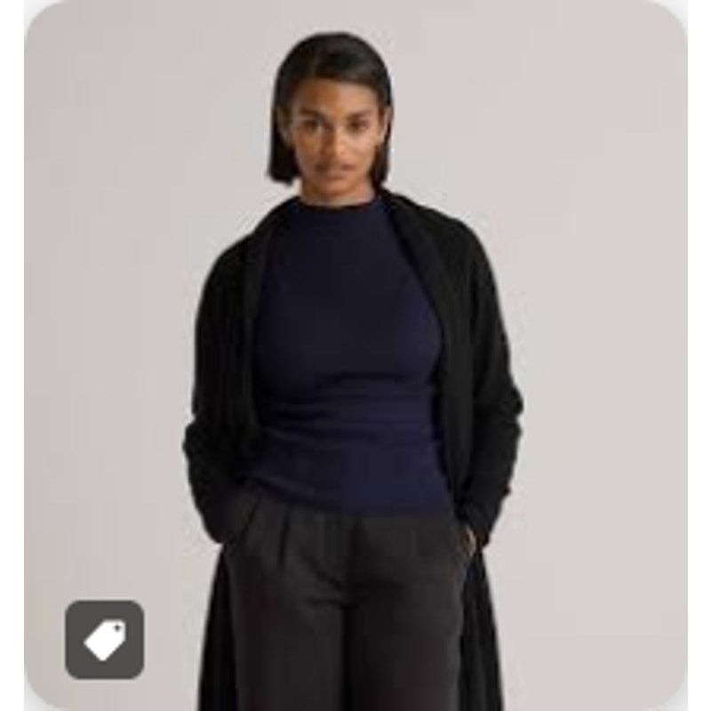 Quince Quince Cashmere Duster Cardigan Sweater Black S NWOT Size S / US 4 / IT 40 - 1 Thumbnail